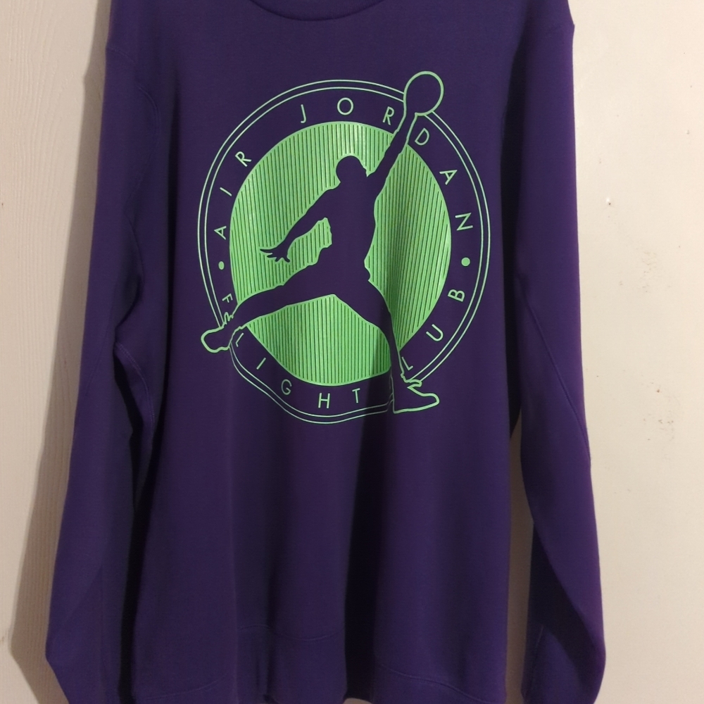 Air Jordan XXXL sweatshirt Super Soft Purple Lime Green